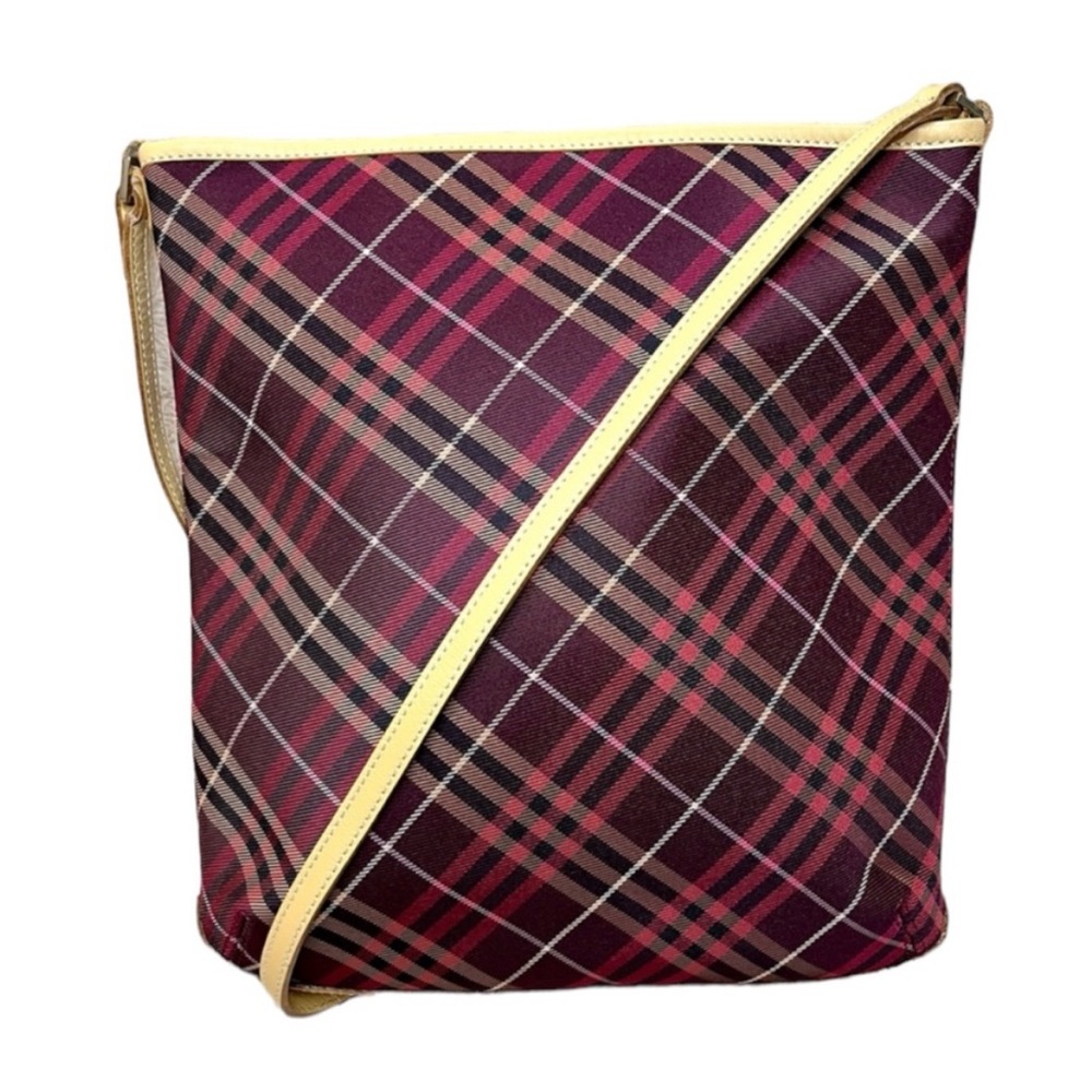Burberry Pink Nova Check Canvas Crossbody Shoulder Bag